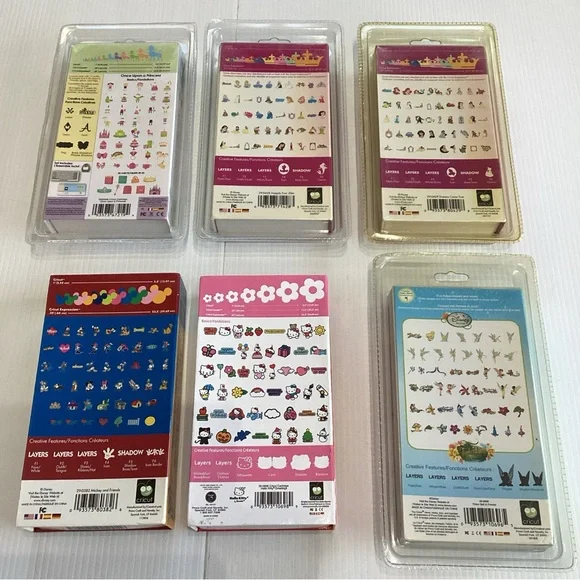 Cricut Disney Cartridge Bundle Lot of 6 Mickey Hello Kitty Tinker bell Belle - Picture 2 of 10